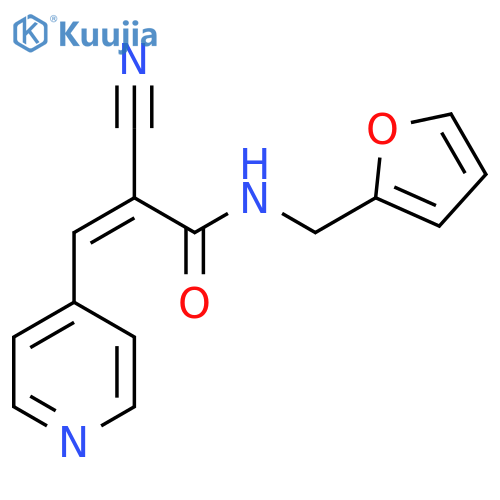 (Z)-2-cyano-N-(furan-2-ylmethyl)-3-pyridin-4-ylprop-2-enamide structure