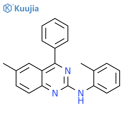 6-methyl-N-(2-methylphenyl)-4-phenylquinazolin-2-amine structure