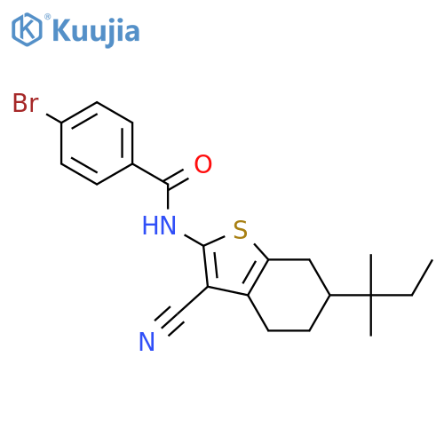 Benzamide,4-bromo-N-[3-cyano-6-(1,1-dimethylpropyl)-4,5,6,7-tetrahydrobenzo[b]thien-2-yl]- structure