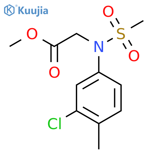 Methyl N-(3-chloro-4-methylphenyl)-N-(methylsulfonyl)glycinate structure