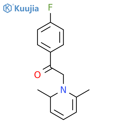 2-(2,6-dimethylpyridin-1-ium-1-yl)-1-(4-fluorophenyl)ethanone;bromide structure