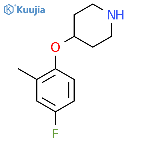 4-(4-Fluoro-2-methylphenoxy)piperidine structure