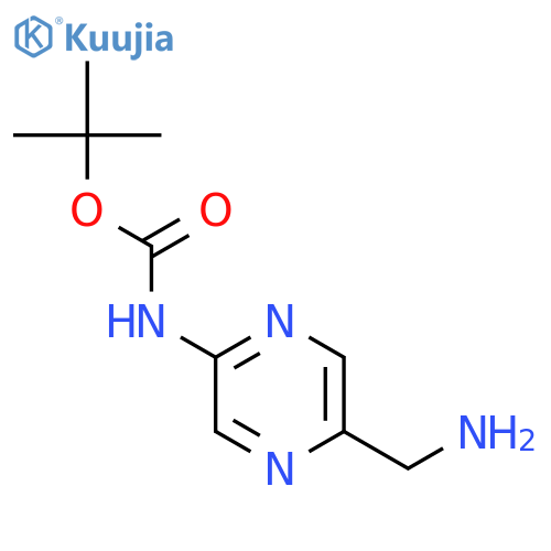 Carbamic acid,[5-(aminomethyl)pyrazinyl]-, 1,1-dimethylethyl ester (9CI) structure
