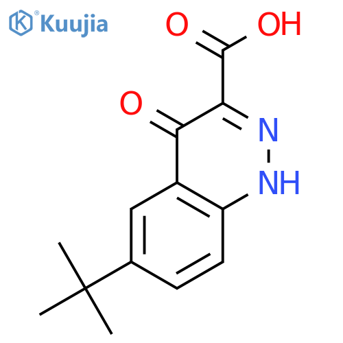6-(tert-Butyl)-4-oxo-1,4-dihydrocinnoline-3-carboxylic acid structure