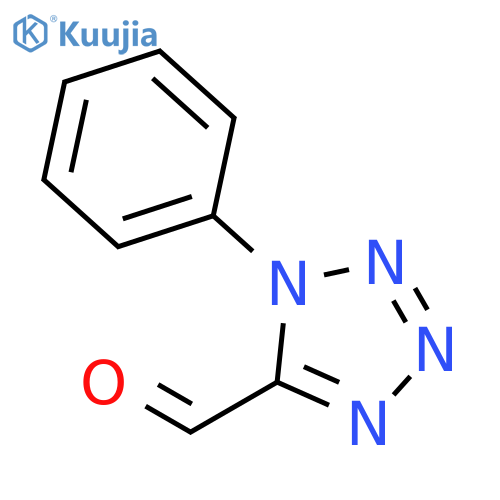 1-phenyl-1H-1,2,3,4-tetrazole-5-carbaldehyde structure