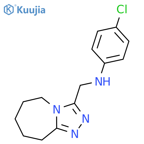 4-chloro-N-(6,7,8,9-tetrahydro-5H-[1,2,4]triazolo[4,3-a]azepin-3-ylmethyl)aniline structure