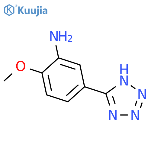 2-methoxy-5-(2H-tetrazol-5-yl)Benzenamine structure