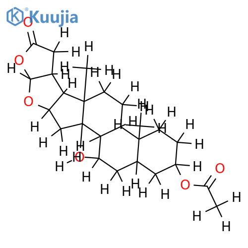 3-Ac-16,21-Epoxy-3,14-dihydroxyeardanolide structure