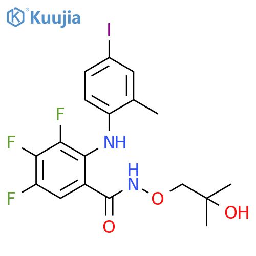 Benzamide,3,4,5-trifluoro-N-(2-hydroxy-2-methylpropoxy)-2-[(4-iodo-2-methylphenyl)amino]- structure