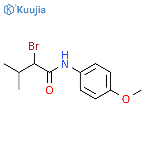 2-bromo-N-(4-methoxyphenyl)-3-methylbutanamide structure