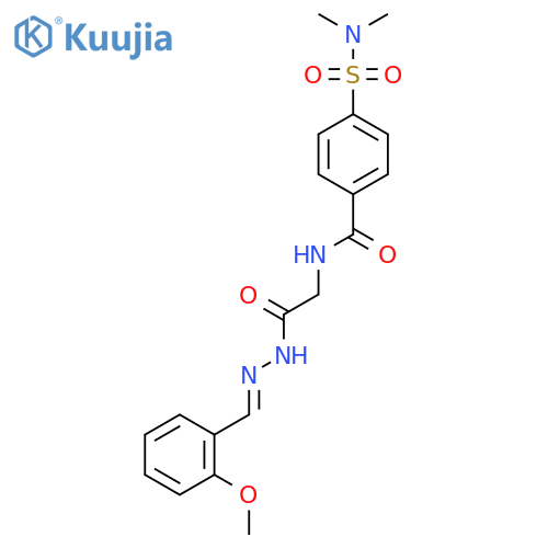 4-(dimethylsulfamoyl)-N-({N'-(1E)-(2-methoxyphenyl)methylidenehydrazinecarbonyl}methyl)benzamide structure