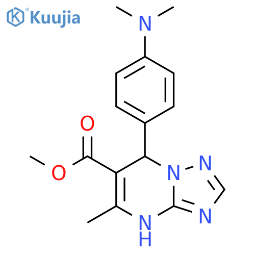 methyl 7-4-(dimethylamino)phenyl-5-methyl-4H,7H-1,2,4triazolo1,5-apyrimidine-6-carboxylate structure