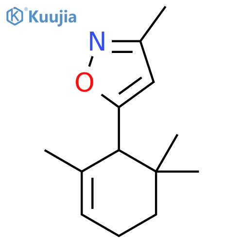 3-methyl-5-(2,6,6-trimethyl-2-cyclohexen-1-yl)isoxazole structure
