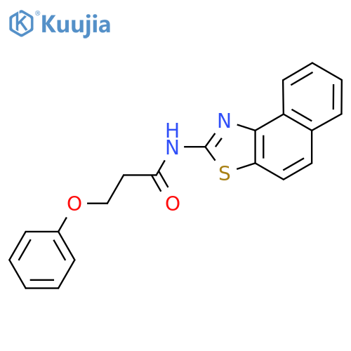 N-{naphtho1,2-d1,3thiazol-2-yl}-3-phenoxypropanamide structure