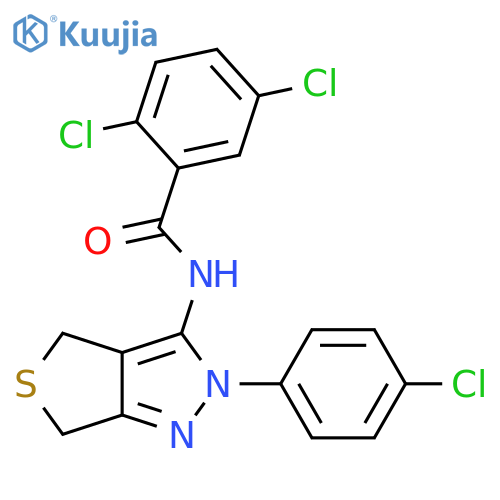 2,5-dichloro-N-2-(4-chlorophenyl)-2H,4H,6H-thieno3,4-cpyrazol-3-ylbenzamide structure