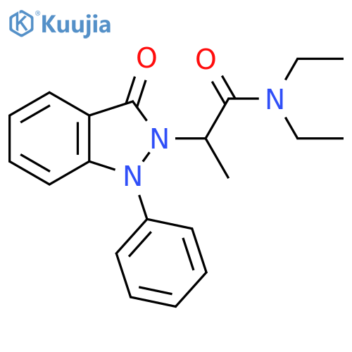 N,N-Diethyl-1,3-dihydro-α-methyl-3-oxo-1-phenyl-2H-indazole-2-acetamide structure