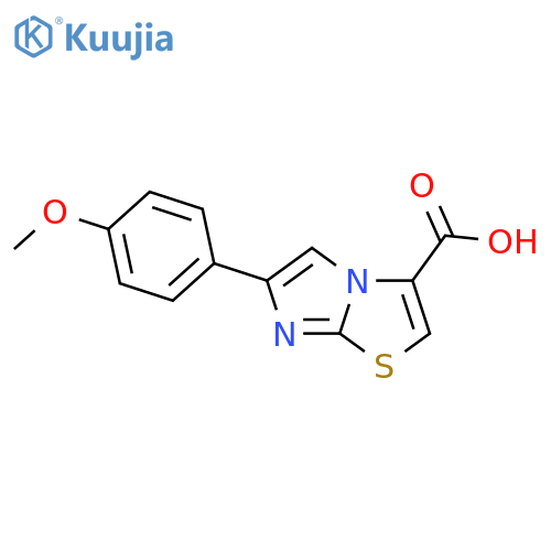 Imidazo[2,1-b]thiazole-3-carboxylic acid, 6-(4-methoxyphenyl)- structure