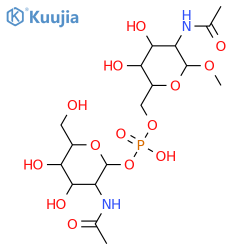 (2-Acetamido-2-deoxy-α-D-glucopyranos-1-yl)(methyl 2-acetamido-2-deoxy-α-D-glucopyranosid-6-yl) phosphate structure