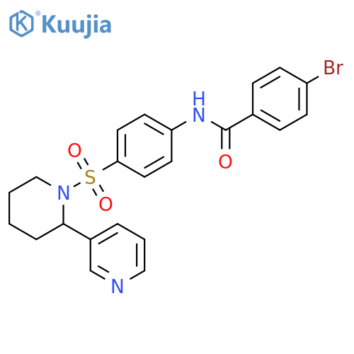 4-bromo-N-(4-{[2-(pyridin-3-yl)piperidin-1-yl]sulfonyl}phenyl)benzamide structure