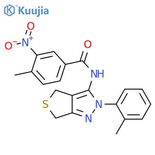 4-methyl-N-2-(2-methylphenyl)-2H,4H,6H-thieno3,4-cpyrazol-3-yl-3-nitrobenzamide structure