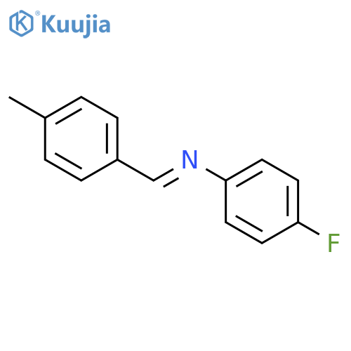 BENZENAMINE, 4-FLUORO-N-[(4-METHYLPHENYL)METHYLENE]- structure