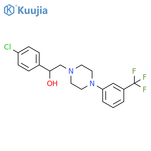 1-(4-chlorophenyl)-2-{4-[3-(trifluoromethyl)phenyl]piperazin-1-yl}ethan-1-ol structure