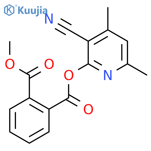1-(3-Cyano-4,6-dimethyl-2-pyridinyl) 2-methyl phthalate structure