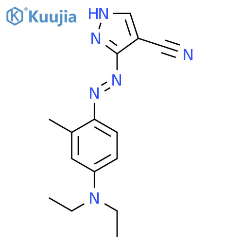 1H-Pyrazole-4-carbonitrile, 3-[[4-(diethylamino)-2-methylphenyl]azo]- structure