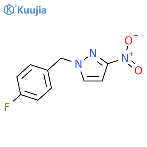 1-(4-fluorophenyl)methyl-3-nitro-1H-pyrazole structure