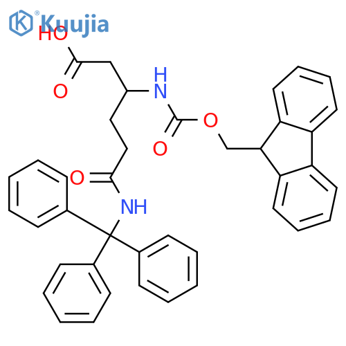 Fmoc-Nd-trityl-L-beta-homoglutamine structure