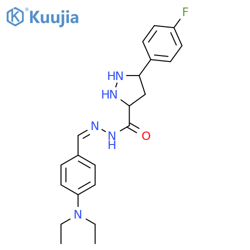 N'-(1Z)-4-(diethylamino)phenylmethylidene-3-(4-fluorophenyl)-1H-pyrazole-5-carbohydrazide structure