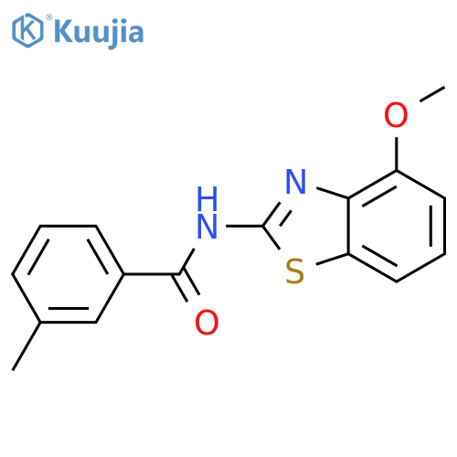 N-(4-methoxy-1,3-benzothiazol-2-yl)-3-methylbenzamide structure