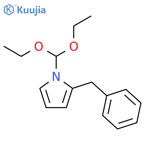 1H-PYRROLE, 1-(DIETHOXYMETHYL)-2-(PHENYLMETHYL)- structure