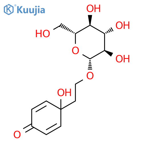 4-[2-(beta-D-glucopyranosyloxy)ethyl]-4-hydroxycyclohexa-2,5-dien-1-one structure