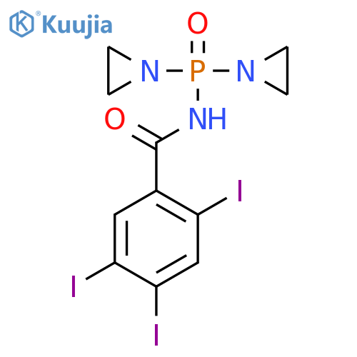 N-[bis(aziridin-1-yl)phosphoryl]-2,4,5-triiodobenzamide structure