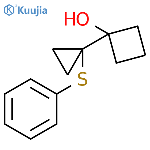 1-(1-(Phenylthio)cyclopropyl)cyclobutanol structure