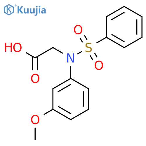 N-(3-Methoxyphenyl)-N-(phenylsulfonyl)glycine structure