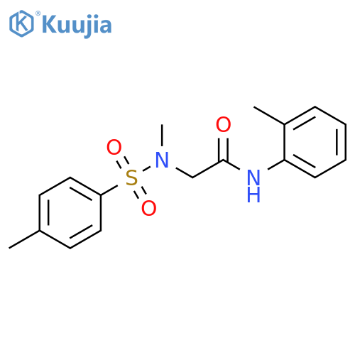 2-(N-methyl4-methylbenzenesulfonamido)-N-(2-methylphenyl)acetamide structure