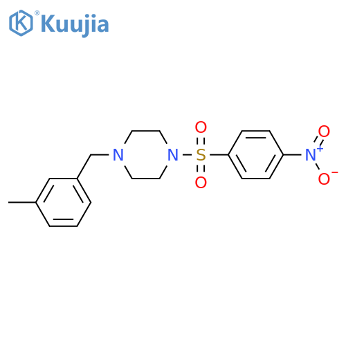 1-(3-methylbenzyl)-4-[(4-nitrophenyl)sulfonyl]piperazine structure