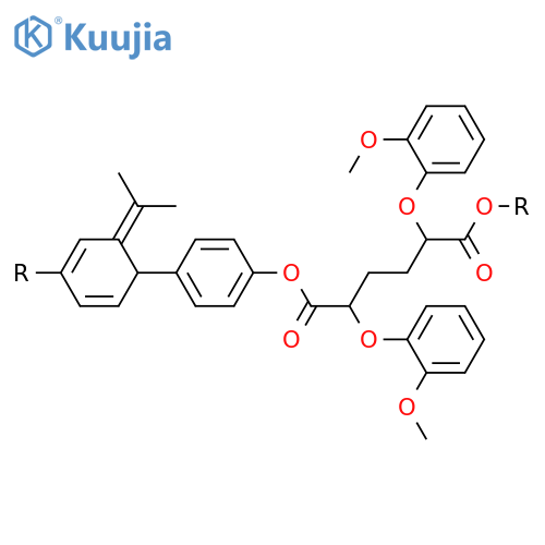 POLY[OXY[2,5-BIS(2-METHOXYPHENOXY)-1,6-DIOXO-1,6-HEXANEDIYL]OXY-1,4-PHENYLENE(1-METHYLETHYLIDENE)-1,4-PHENYLENE] structure