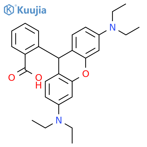 Benzoic acid, 2-[3,6-bis(diethylamino)-9H-xanthen-9-yl]- structure