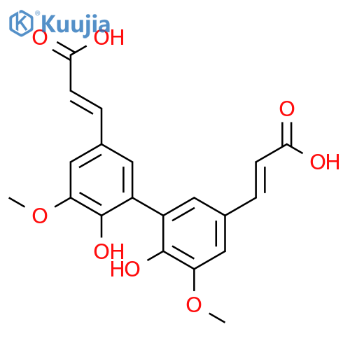 2-Propenoic acid,3,3'-(6,6'-dihydroxy-5,5'-dimethoxy[1,1'-biphenyl]-3,3'-diyl)bis- structure