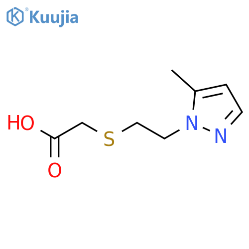 Acetic acid,2-[[2-(5-methyl-1H-pyrazol-1-yl)ethyl]thio]- structure
