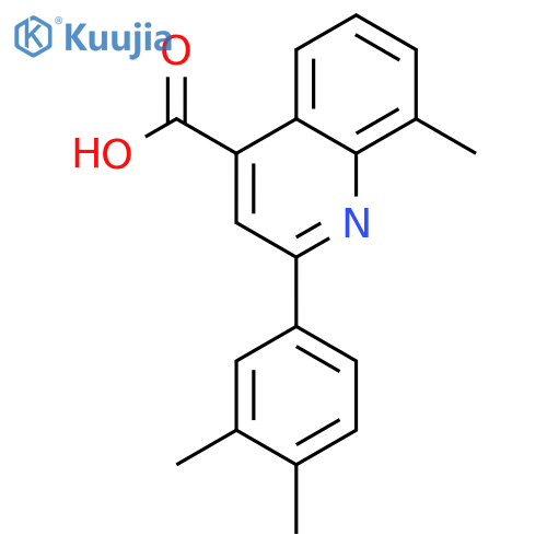 2-(3,4-Dimethylphenyl)-8-methylquinoline-4-carboxylic acid structure