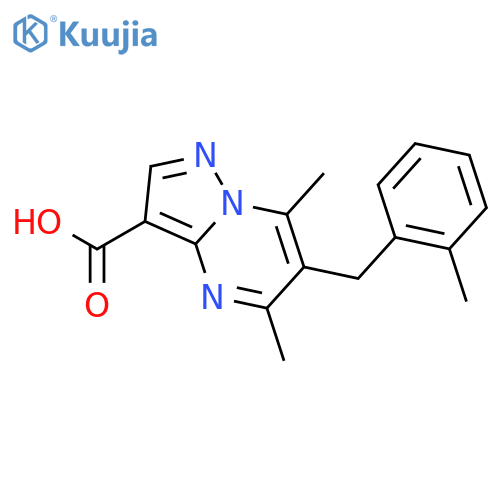 5,7-Dimethyl-6-(2-methylbenzyl)pyrazolo1,5-apyrimidine-3-carboxylic Acid structure