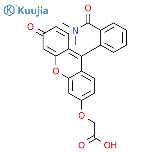 Acetic acid,2-[[9-[2-[(dimethylamino)carbonyl]phenyl]-3-oxo-3H-xanthen-6-yl]oxy]- structure