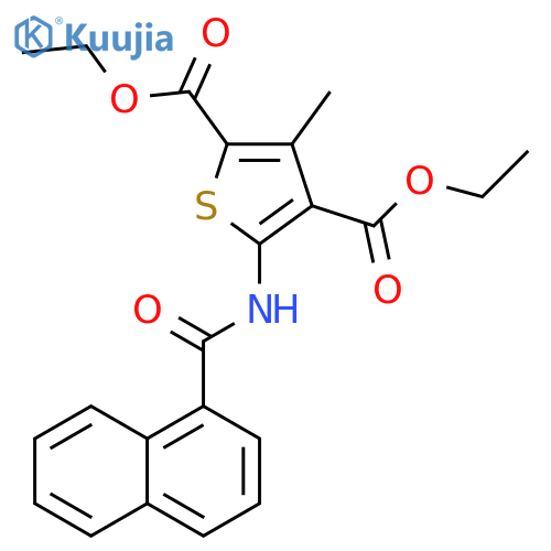 2,4-diethyl 3-methyl-5-(naphthalene-1-amido)thiophene-2,4-dicarboxylate structure