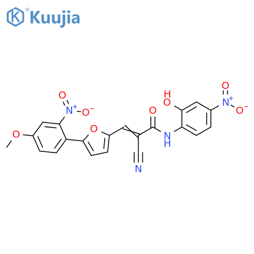 2-Cyano-N-(2-hydroxy-4-nitrophenyl)-3-[5-(4-methoxy-2-nitrophenyl)-2-furanyl]-2-propenamide structure