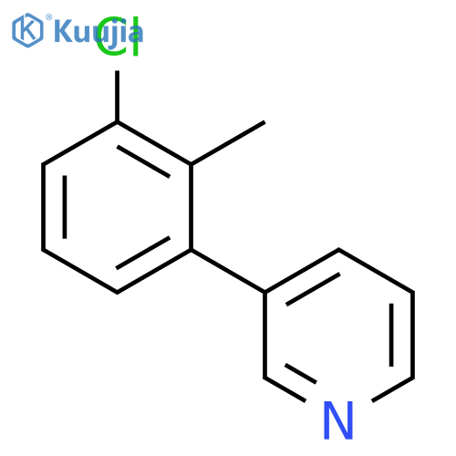 Pyridine, 3-(3-chloro-2-methylphenyl)- structure