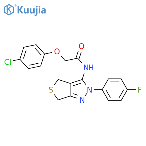 2-(4-chlorophenoxy)-N-2-(4-fluorophenyl)-2H,4H,6H-thieno3,4-cpyrazol-3-ylacetamide structure